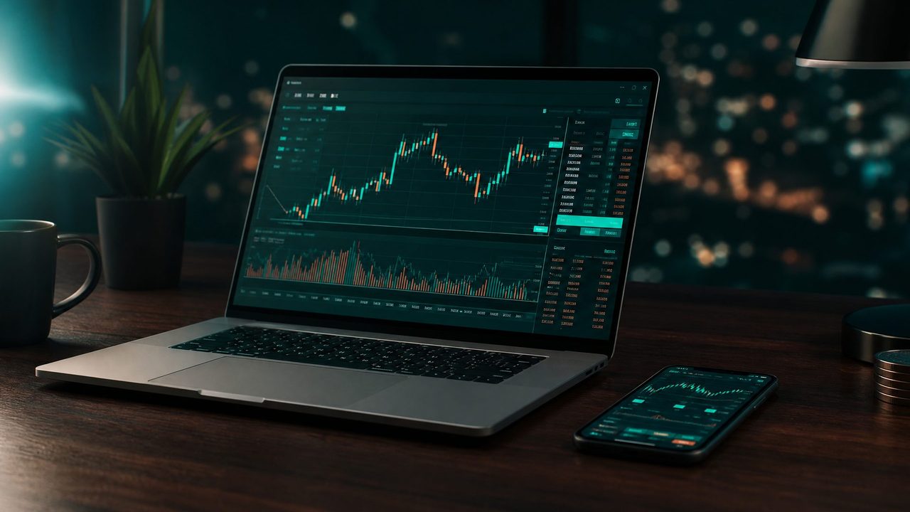 Dashboard di trading Civora Quota su computer portatile