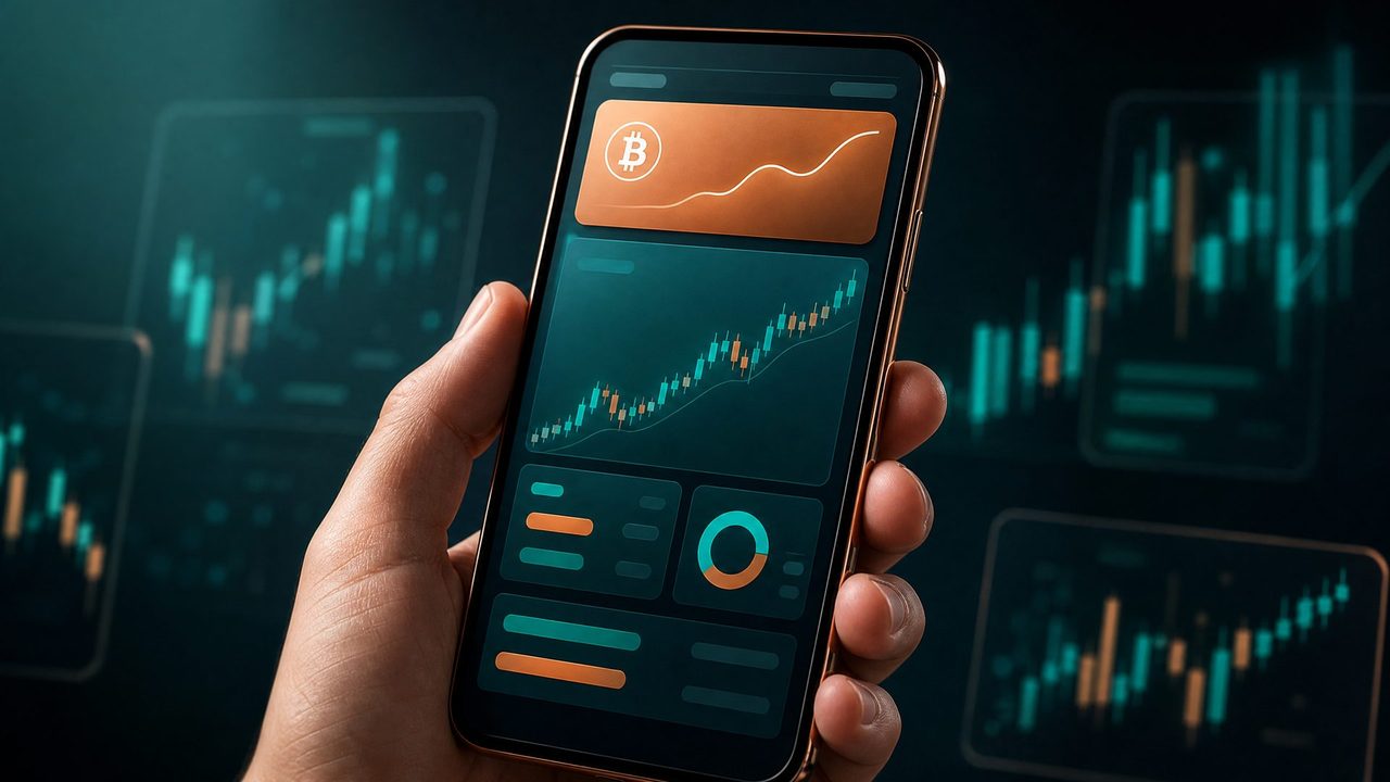 Applicazione mobile di trading Civora Quota su smartphone